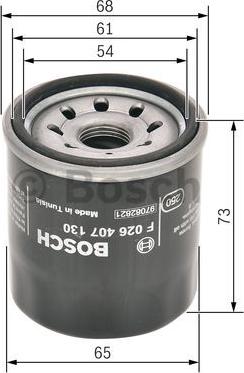 BOSCH F 026 407 130 - Yağ filtri motoroil.az