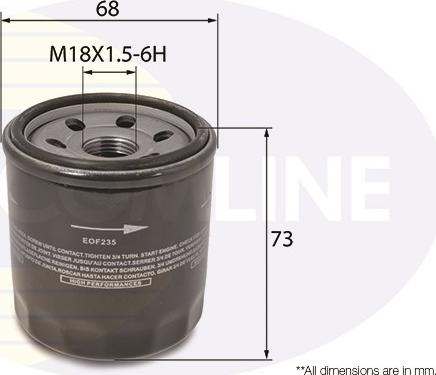 Comline EOF235 - Yağ filtri motoroil.az