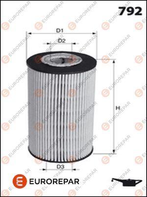 EUROREPAR 1616172380 - Yağ filtri motoroil.az
