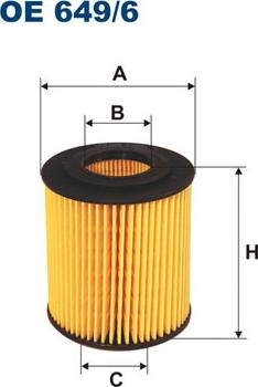 Filtron OE649/6 - Yağ filtri motoroil.az