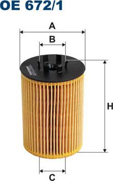 Filtron OE672/1 - Yağ filtri motoroil.az