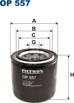 Filtron OP557 - Yağ filtri motoroil.az
