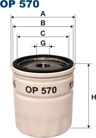 Filtron OP570T - Yağ filtri motoroil.az