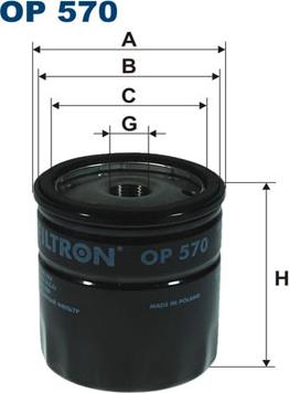 Filtron OP570 - Yağ filtri motoroil.az