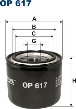 Filtron OP617 - Yağ filtri motoroil.az