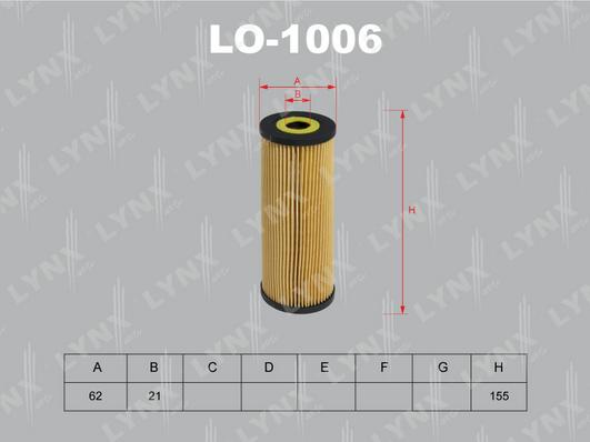 LYNXauto LO-1006 - Yağ filtri motoroil.az