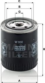Mann-Filter W 930 - Yağ filtri motoroil.az