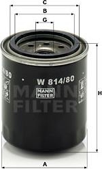 Mann-Filter W 814/80 - Yağ filtri motoroil.az