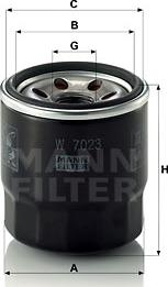 Mann-Filter W 7023 - Yağ filtri motoroil.az