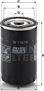 Mann-Filter W 719/13 (10) - Yağ filtri motoroil.az