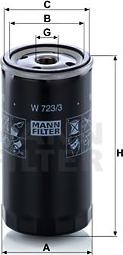 Mann-Filter W 723/3 - Yağ filtri motoroil.az
