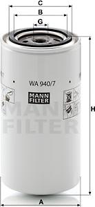 Mann-Filter WA 940/7 - Soyuducu filtri motoroil.az