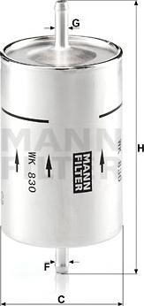 Mann-Filter WK 830 - Yanacaq filtri motoroil.az