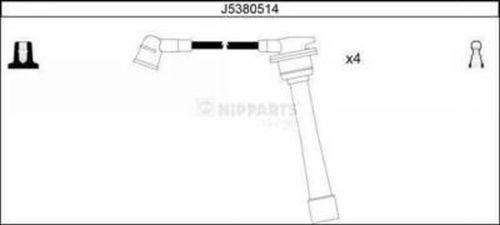 Nipparts J5380514 - Alovlanma kabeli dəsti motoroil.az