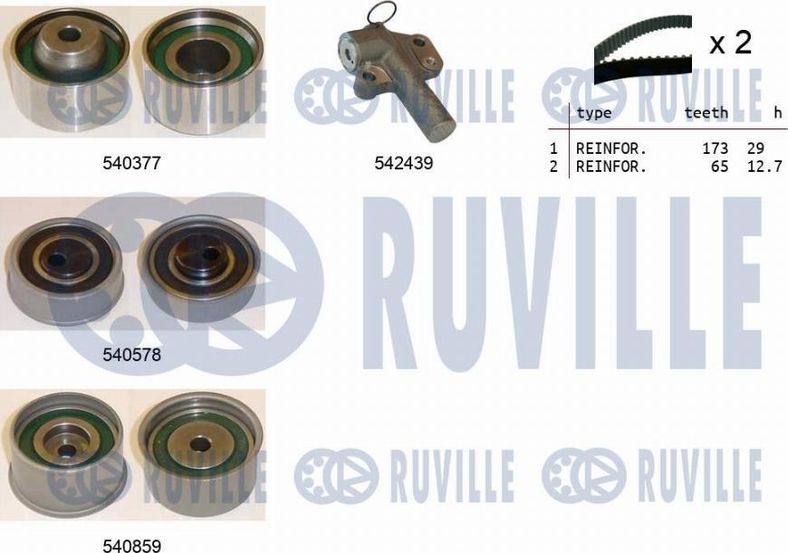 Ruville 550480 - Vaxt kəməri dəsti motoroil.az