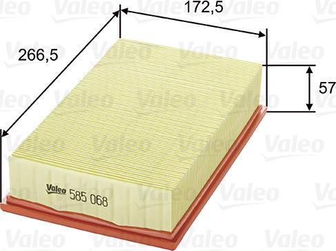 Valeo 585068 - Hava filtri motoroil.az