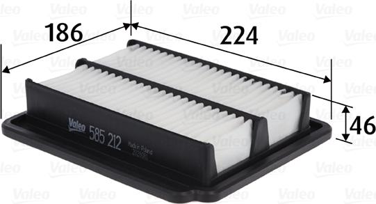 Valeo 585212 - Hava filtri motoroil.az