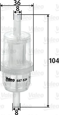 Valeo 587524 - Yanacaq filtri motoroil.az