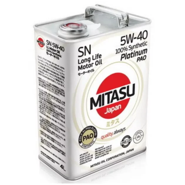 Mitasu Platinum PAO SN 5W-40 4L